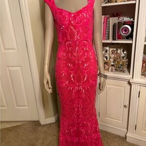 Elegant Pink Evening Gown